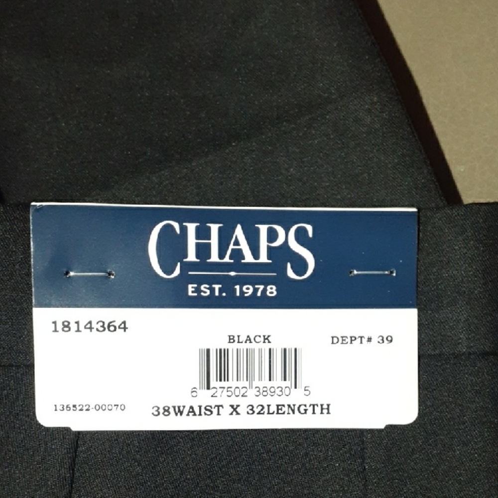 NWT Chaps Black Suit Seperate Pants - Various Sizes - Black - Picture 6 of 7